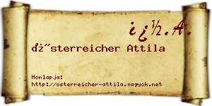 Österreicher Attila névjegykártya