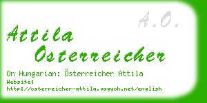 attila osterreicher business card